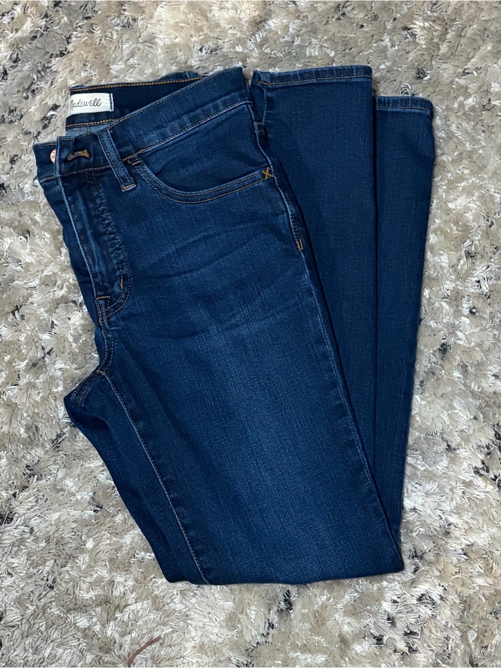Madewell Deep Indigo Straight Jeans roadtriper size 27